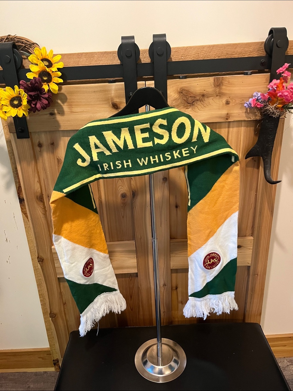 Jameson Irish Whiskey Green & Gold Branded Scarf